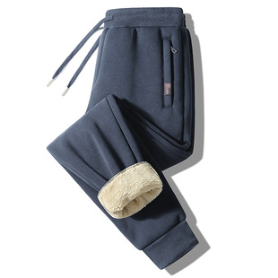 Loose casual plush sports pants for men 宽松休闲加绒运动裤男