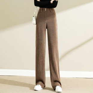 Casual straight slim down striped pants 休闲直筒显瘦条绒长裤