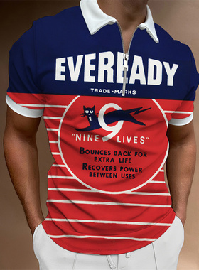 3D printed casual lapel short sleeves 3D印花休闲翻领短袖男士