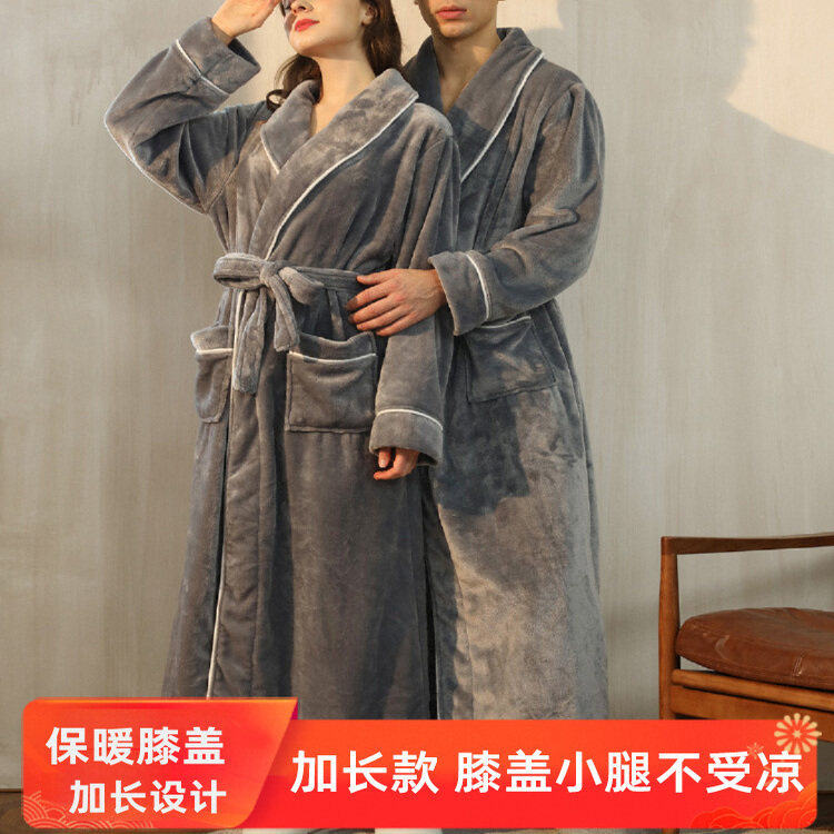 德国进口加长款睡袍男女秋冬季珊瑚绒法兰绒男士加厚情侣款浴袍女,女士内衣/男士内衣/家居服,睡袍/浴袍,淘宝优惠券,粉丝福利购,淘宝优惠卷