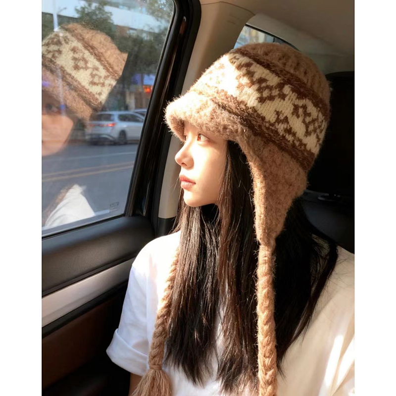 帽子女秋冬针织毛线帽费尔岛风