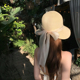遮阳帽海边沙滩度假帽2026新款 法式 草帽女夏季 大帽檐防晒太阳帽子