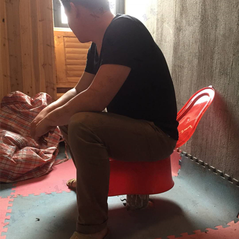 工地装修加厚塑料蹲便器可冲水简