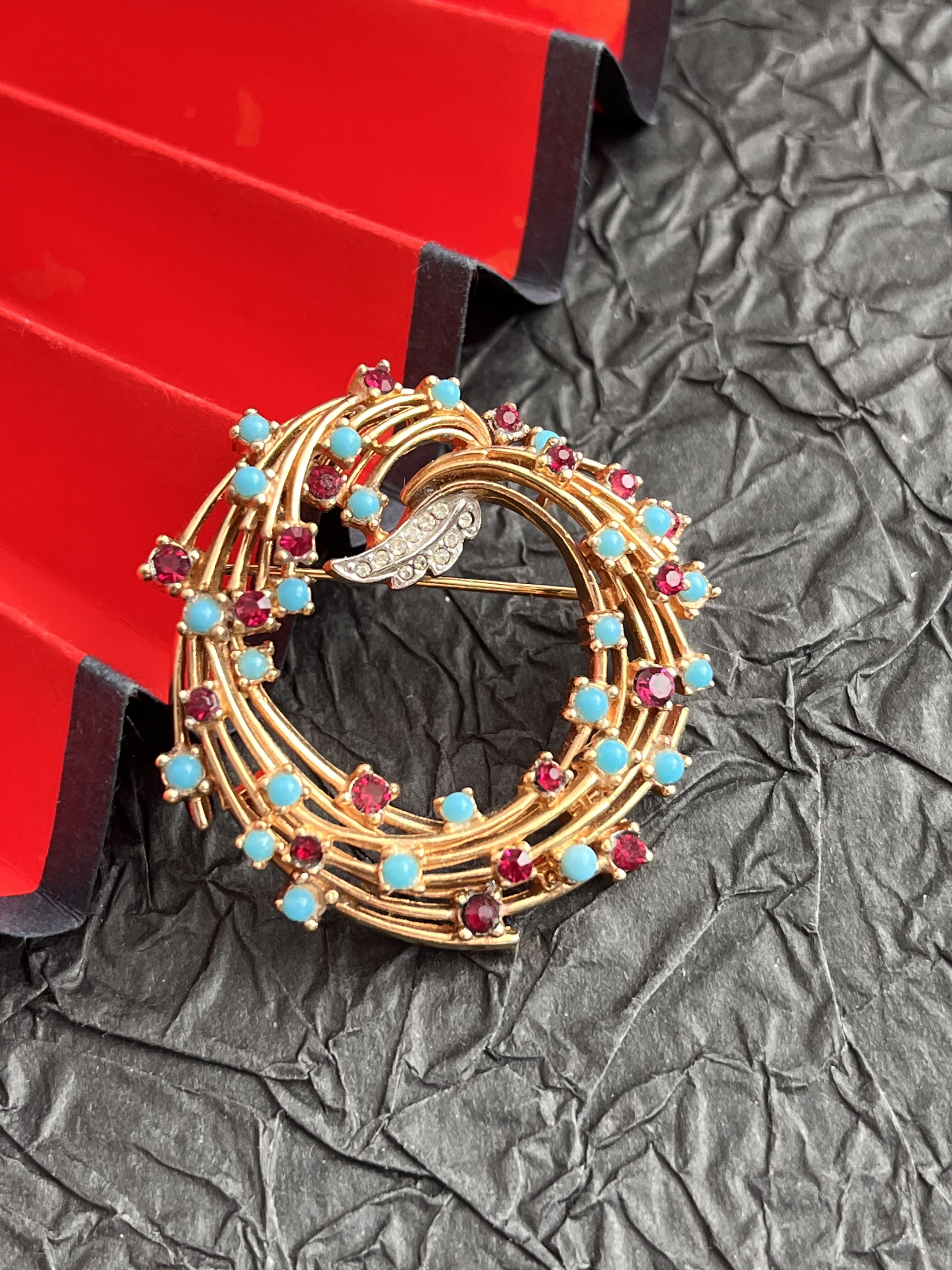 【任四月中古首饰】Ciner花环胸针 Vintage中古首饰