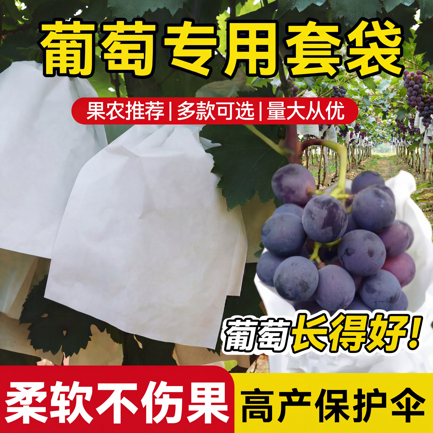葡萄专用套袋防虫防鸟防雨水果专用袋阳光玫瑰套袋葡萄套袋专用袋