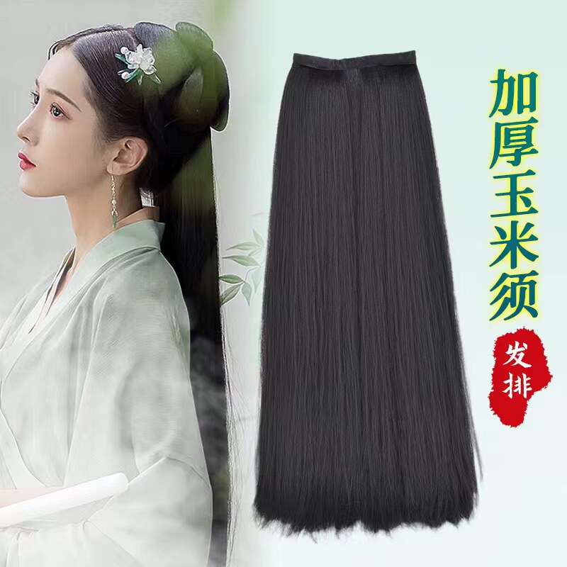 古装升级款曲曲发不易打结玉米须后披发片盘发挽发造型发排发型