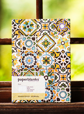 paperblanks佩兰克笔记本子葡萄牙瓷砖拼图泊尔图文艺复古精美日记线装无酸纸手帐横线空白点阵礼品物波尔图