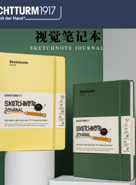 LEUCHTTURM1917德国灯塔视觉笔记本指导做有趣的手账新品手帐本sketchnote教程本A5硬封面记事本记录本子