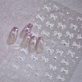 tomoni晶钻美甲贴纸 莫失合作款 国风复古指甲贴蕾丝蝴蝶结MS623