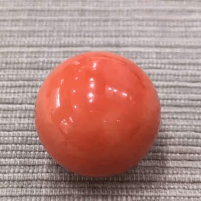 台湾宝石橘红色单珠散珠珊瑚仿品