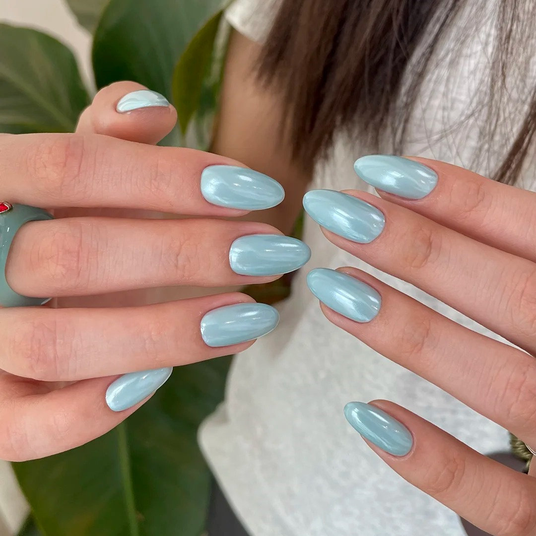 海莉款baby蓝色气质穿戴甲欧美显白蓝色椭圆手工美甲日常百搭成品,彩妆/香水/美妆工具,穿戴甲/甲片,淘宝优惠券,粉丝福利购,淘宝优惠卷