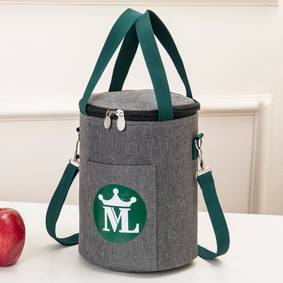 圆形保温饭盒袋保温袋大号加厚铝箔手提便当包圆型保温桶袋饭盒包