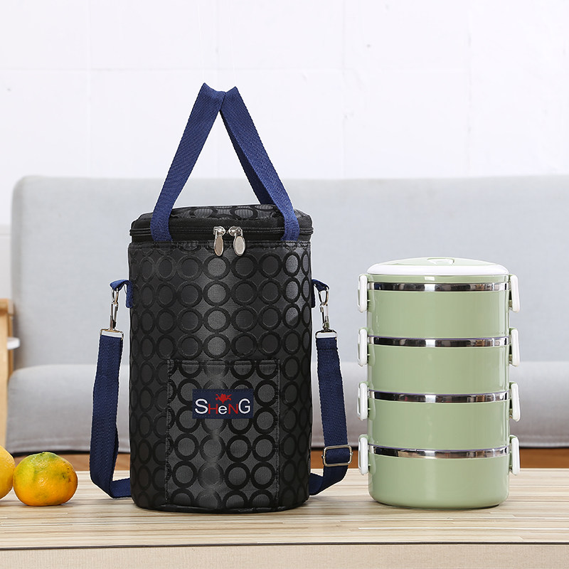 加厚饭盒袋保温桶铝箔保温便当包圆形手提带饭包斜挎饭盒包收纳袋,收纳整理,饭盒袋,淘宝优惠券,粉丝福利购,淘宝优惠卷