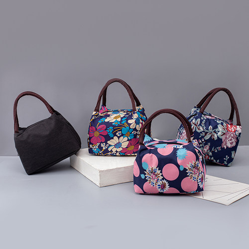 手提包女包防水手提袋包卡通化妆包妈咪袋饭盒袋迷你便当包布艺包