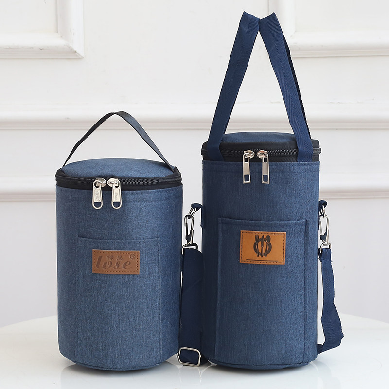 饭盒袋上班族手提便当包圆形保温饭兜学生加厚装饭桶焖烧壶专用袋,餐饮具,保温袋,淘宝优惠券,粉丝福利购,淘宝优惠卷