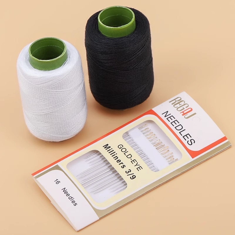 家用手缝针线缝补衣服针线黑白线圈402缝纫线手工缝衣线针线盒