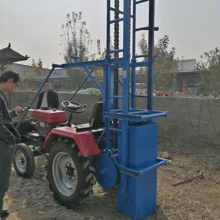 奥莱拖拉机打夯机 柴油地基砸夯机 农用四轮手扶打夯机