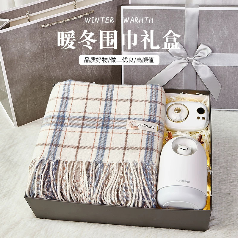 韩国围巾生日礼物实用的送女生老婆闺蜜高颜值有创意礼盒送妈妈