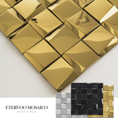 镜面金属马赛克背景墙砖不锈钢3d立体墙贴金色KTV吧台酒店瓷砖片