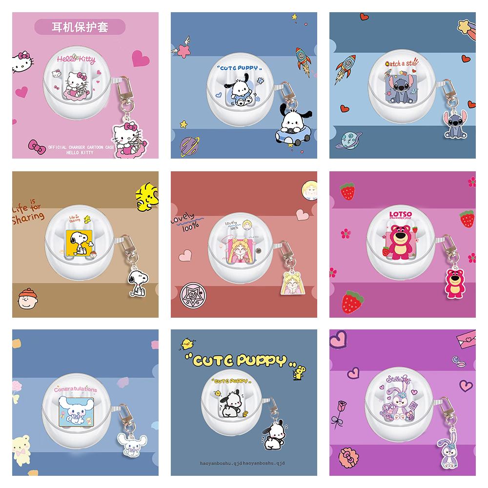 适用OPPO Enco R2蓝牙耳机保护套卡通可爱帕恰狗encoR透明软壳女