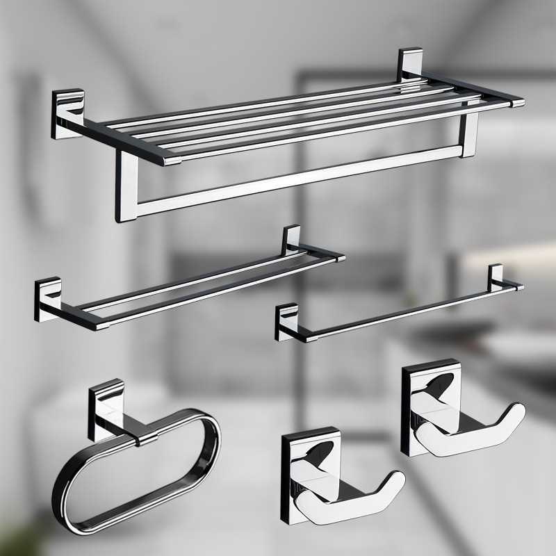 浴室毛巾架全g铜加厚毛巾杆壁挂厕所卫生间挂杆置物架卫浴五金挂