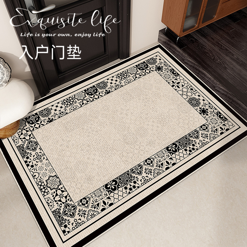 法式高级感进门地垫入户门垫2023新款家用玄关门口脚垫防滑地毯