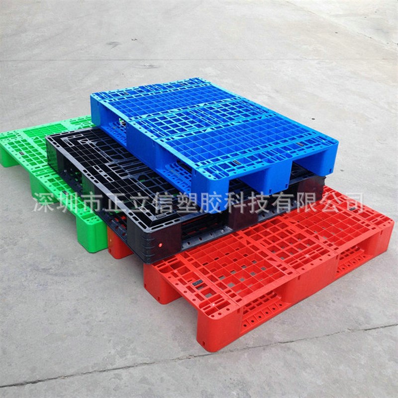蓝色塑料托盘 一塑r胶卡板 川字1200*800