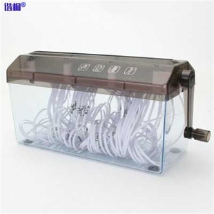 条手摇办公状碎碎纸机用碎纸机手动迷你家J用小型碎纸机a6谐桐桌