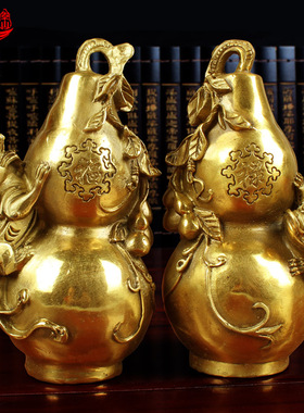 铜葫芦摆件铜福禄葫芦貔貅家居摆设葫芦八Z宝葫芦摆件