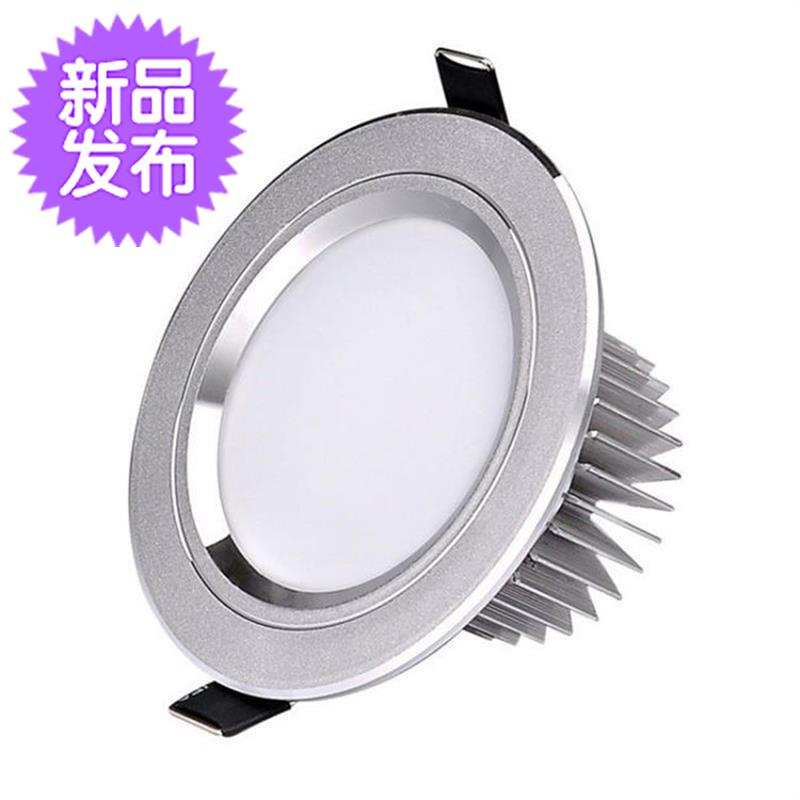 嵌入式3w花灯leld筒灯天射h灯客厅桶灯铜灯P567开孔8公分孔灯