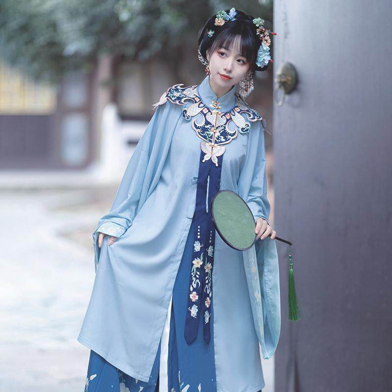 성인 HANFU 여성 슈퍼 요정 우아한 구름 어깨 RU DR