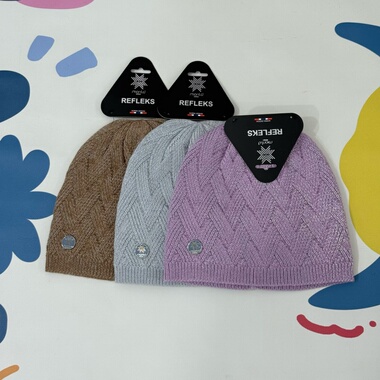 出口挪威Morild Norway美利奴羊毛针织帽秋冬反光丝圈绒保暖帽女