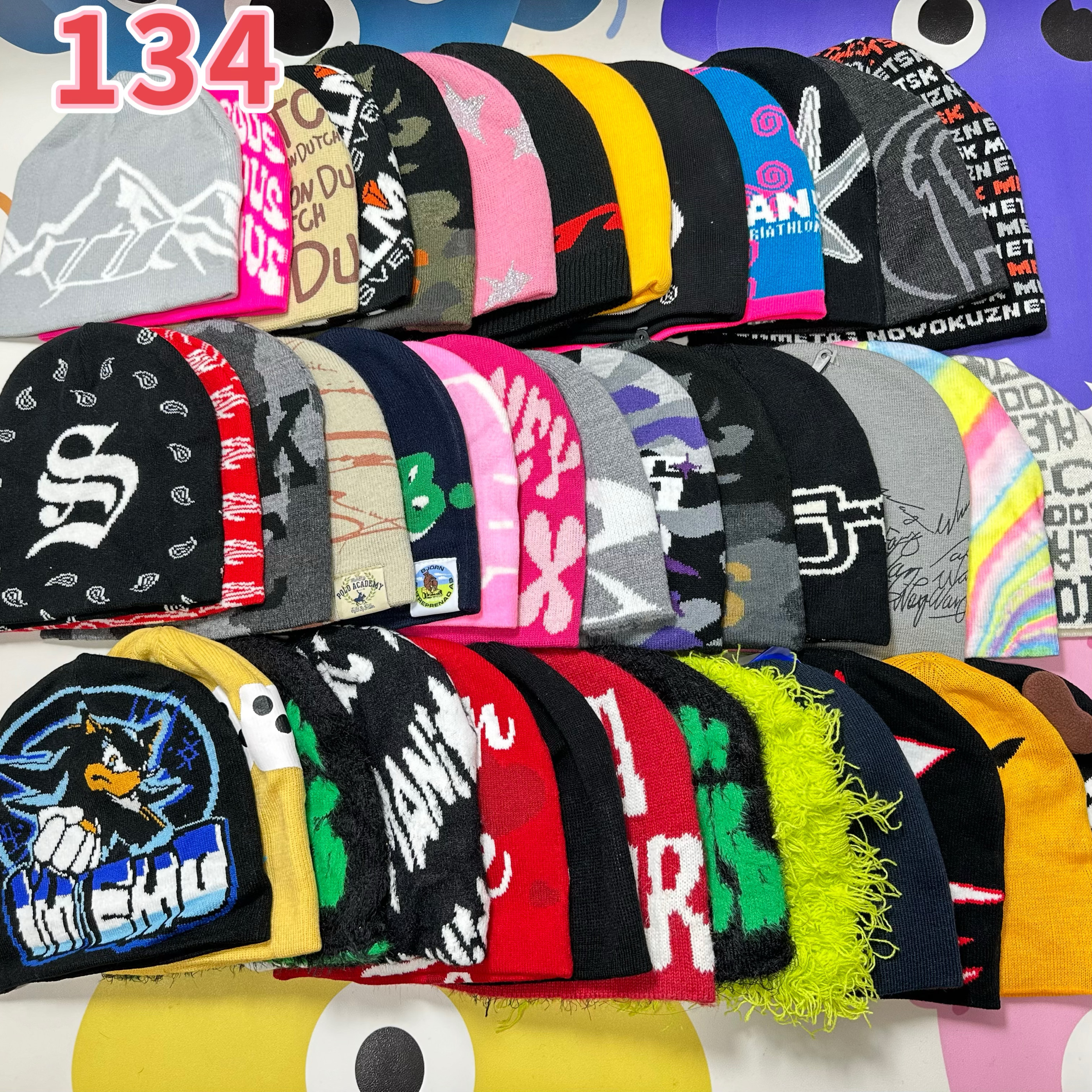 外贸出口美潮男女街头嘻哈说唱滑板时尚针织帽毛线帽冷帽保暖帽