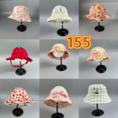 外贸出口原单婴幼儿防晒帽小童遮阳帽可爱女宝太阳帽UPF 40盆帽