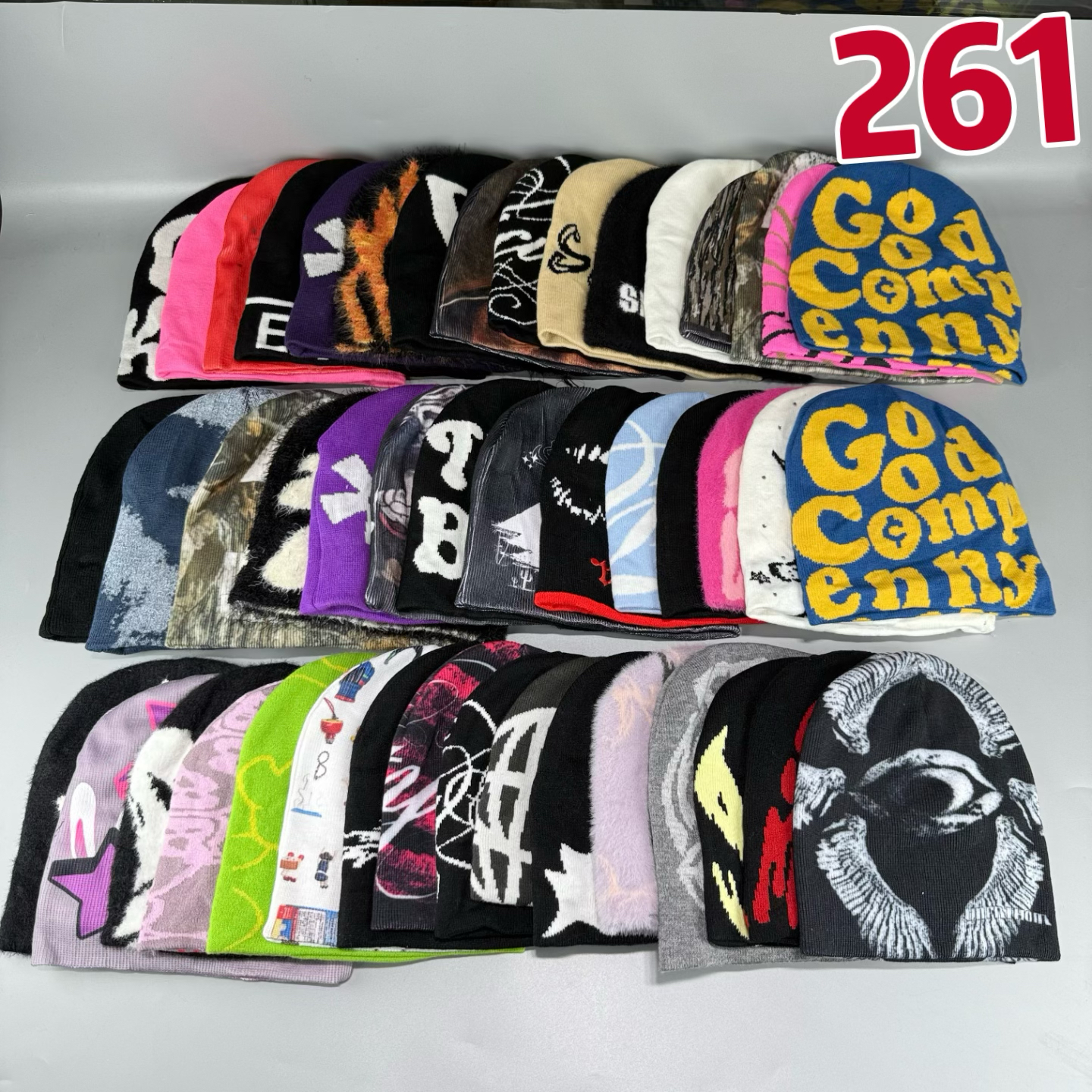 外贸出口美式冷帽毛线帽秋冬防寒保暖针织豆豆帽潮流字母情侣帽子