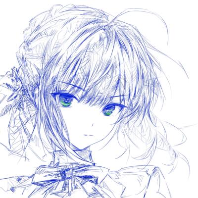 阿尔托莉雅吾王吾之剑线稿鼠标垫