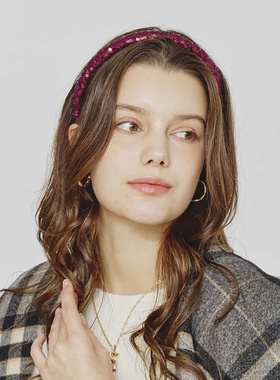 日本正品Chapeaud.o细边复古亮片发箍override简约高颅顶发卡头箍