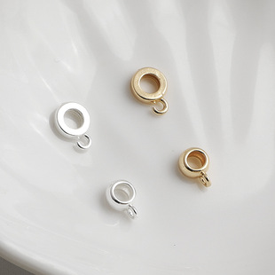 14K包金保色光面圆形吊圈大孔吊扣手项链连接吊坠环diy饰品配件