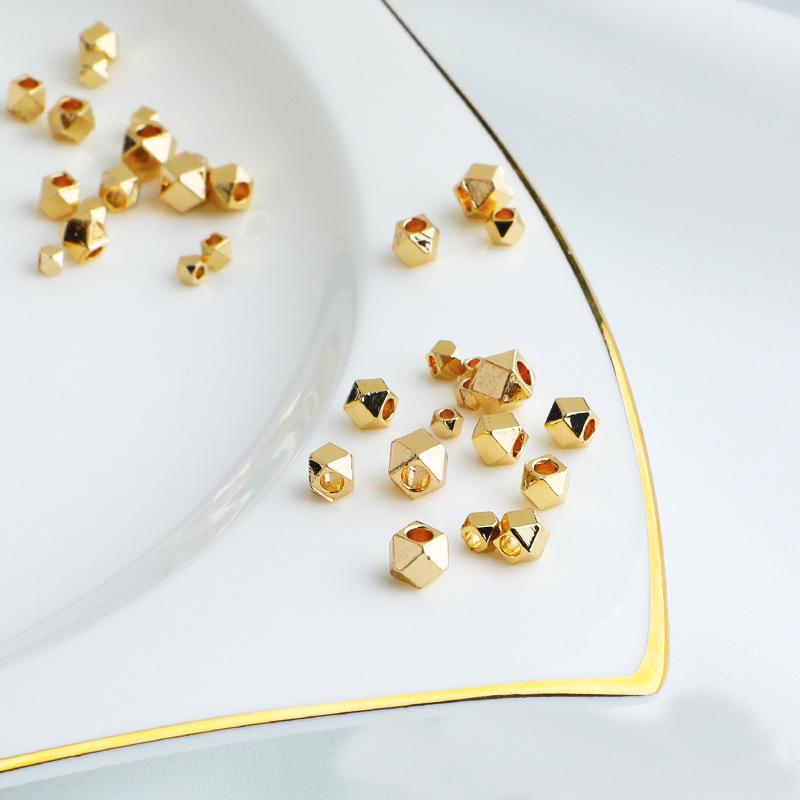 菱形珠切面方形隔珠手串配饰