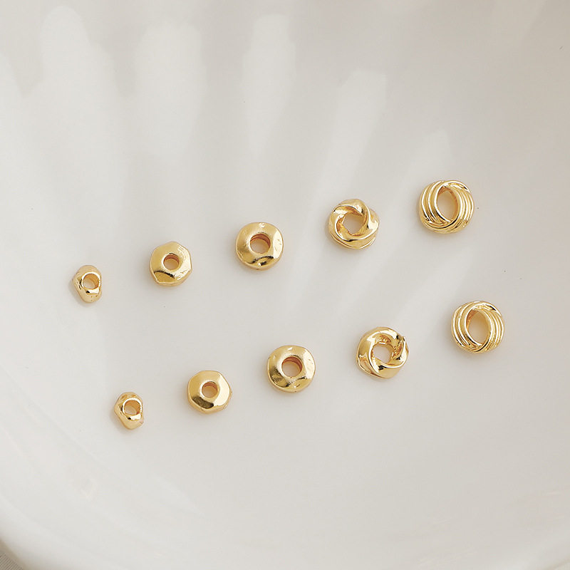 不规则异形隔片麻花碎银子串珠