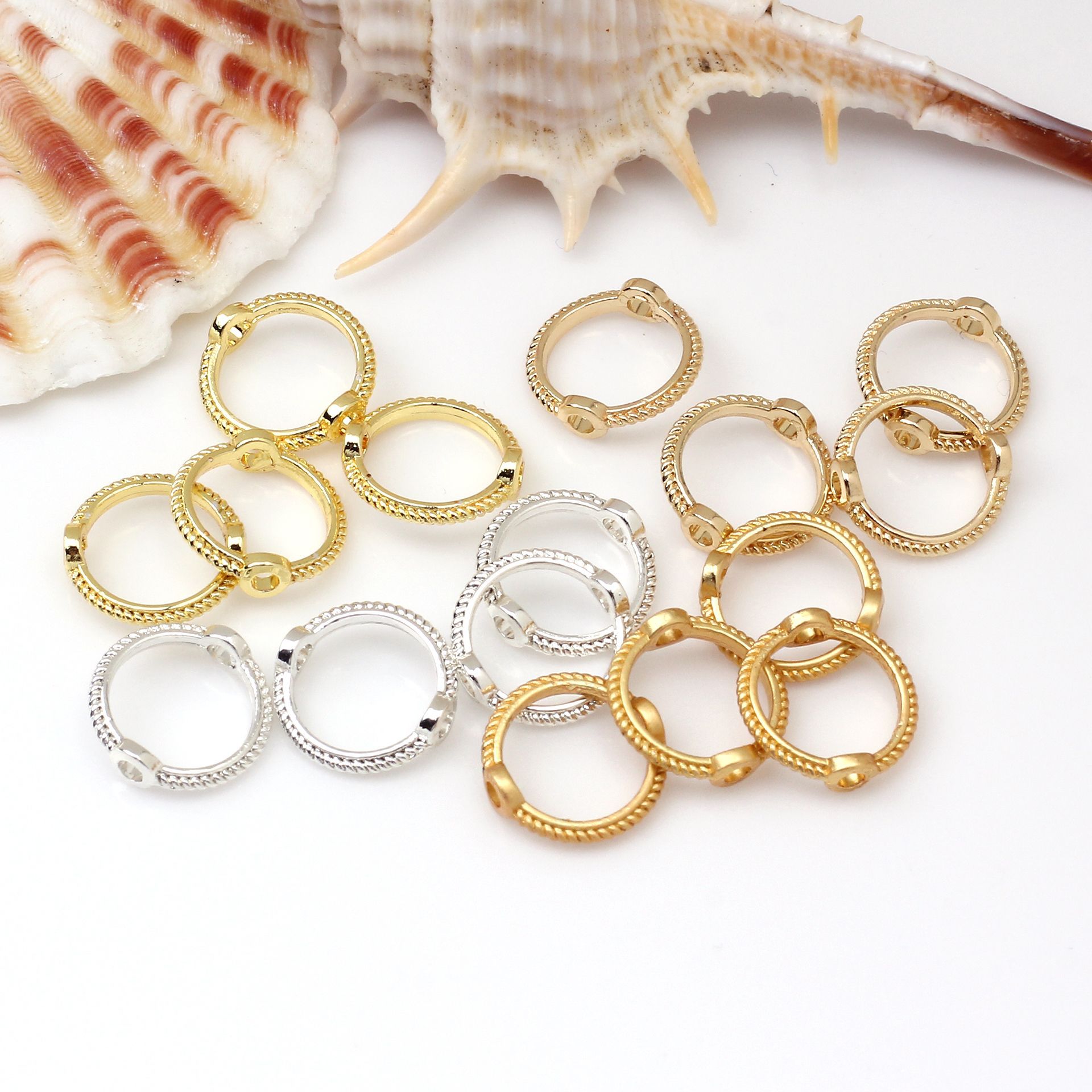 麻花套珠圈夹珠直孔穿珠圆圈珠套