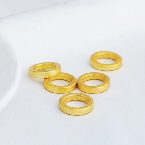 沙金喷砂保色同心圈连接环 素O圈手工编绳乾坤圈隔片 diy饰品配件