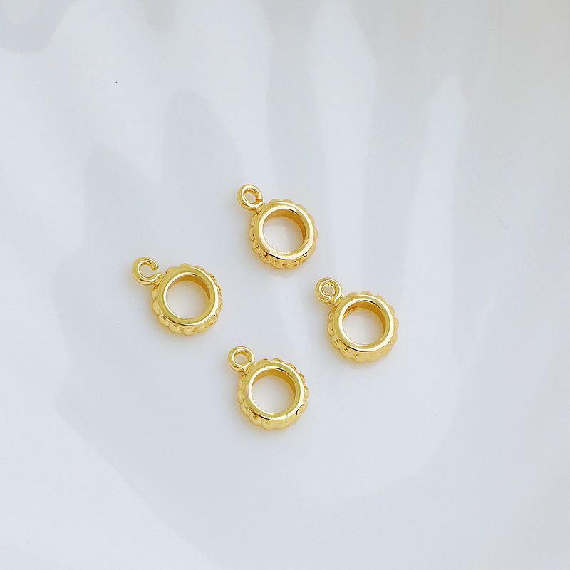 保色齿轮吊坠环开口圆形吊圈挂件