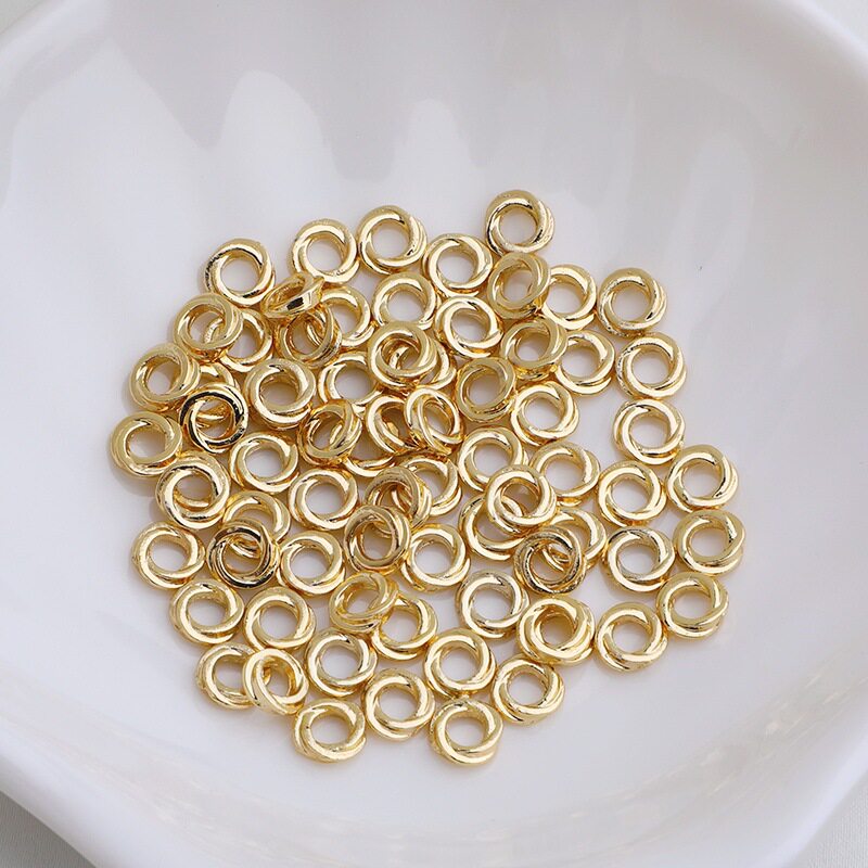14K包金保色麻花闭口隔片不规则串珠手链隔珠diy手工饰品配件散珠