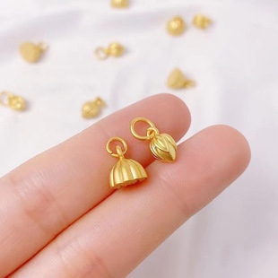 沙金保色两世欢莲蓬莲花兰花吊坠吊坠DIY手链项链小提溜挂件材料