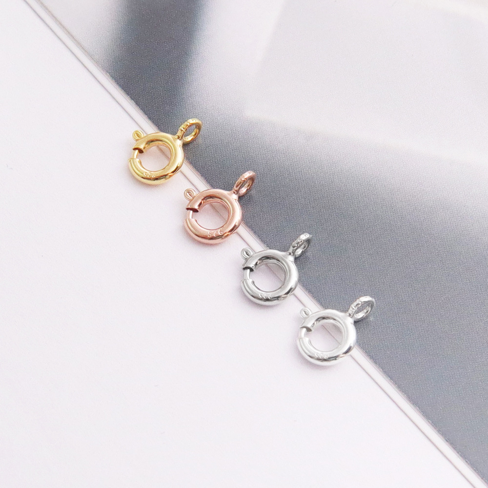 S925银手链项链连接收尾扣弹簧扣