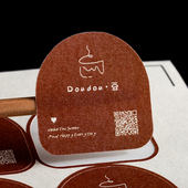 烘焙贴纸定制蛋糕店logo二维码 不干胶定做 标签印刷外卖封口贴包装