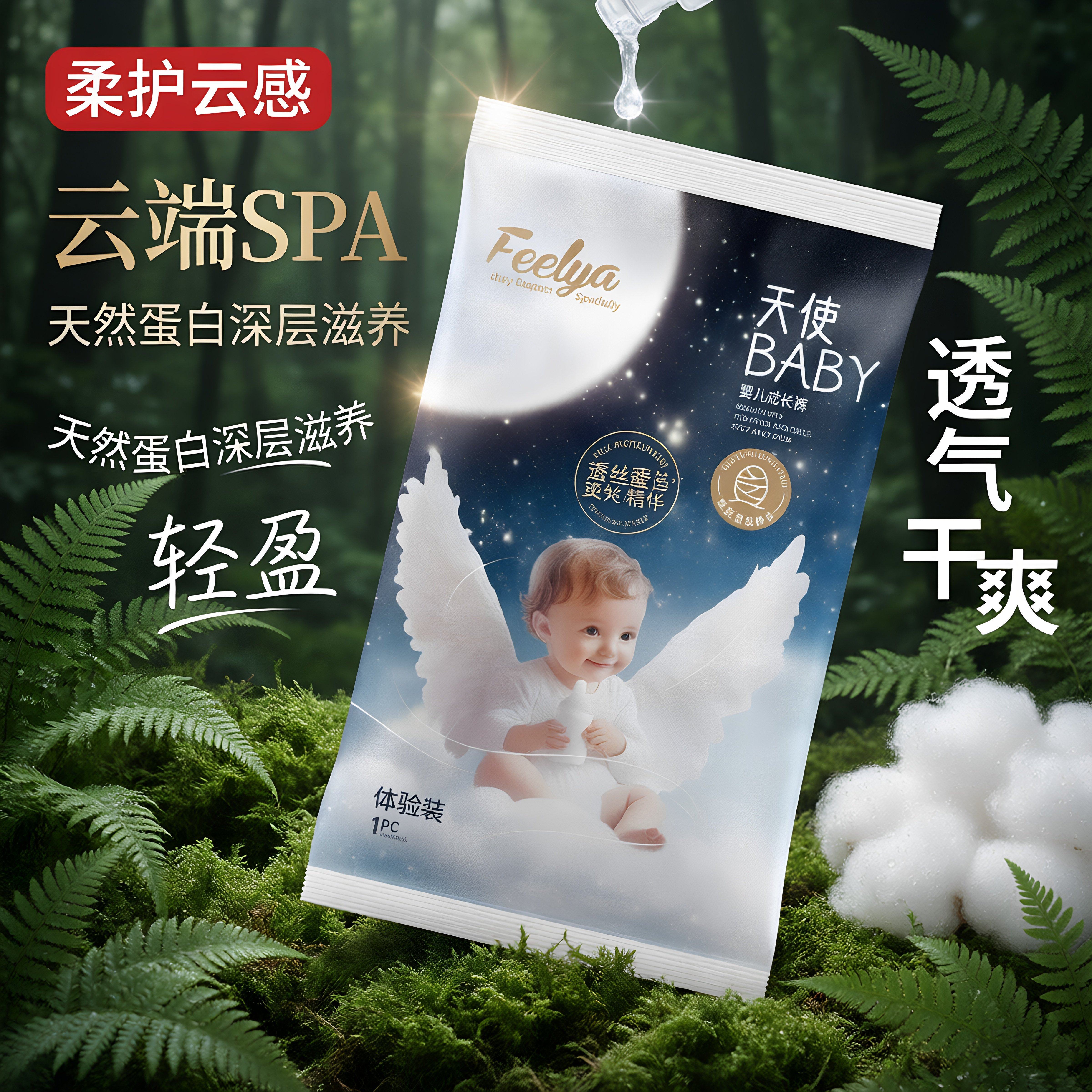 【U先试用】菲娅天使蚕丝蛋白深层滋养婴儿拉拉裤超薄透气纸尿裤