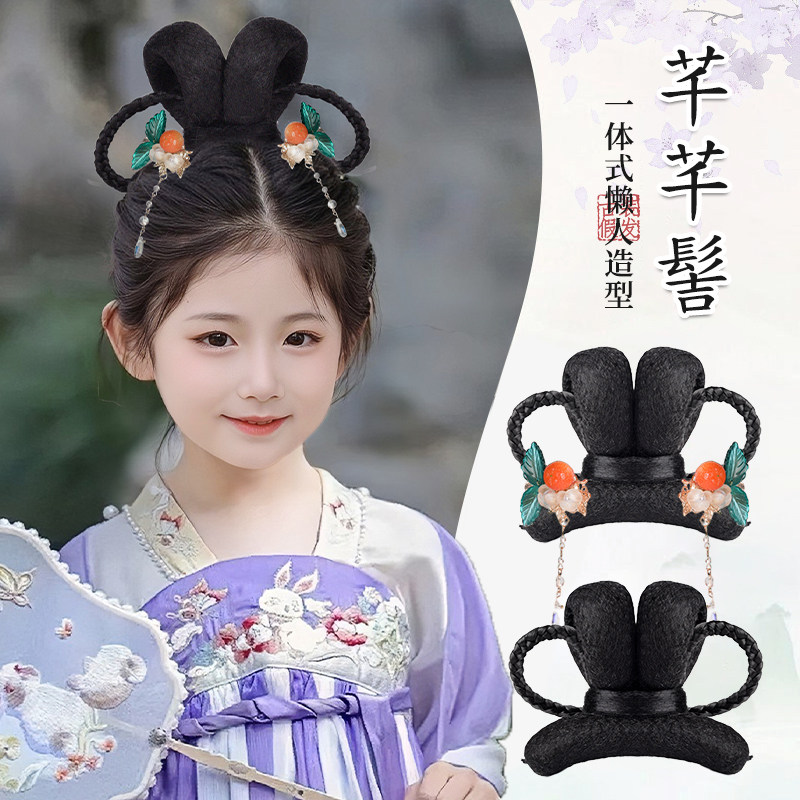 汉服头饰儿童发箍假发女孩古代配饰发夹女童古装流苏步摇古风发饰