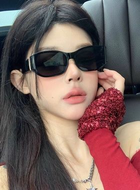 欧美复古猫眼墨镜女Y2K网红个性曲面高级感街拍防紫外线太阳眼镜